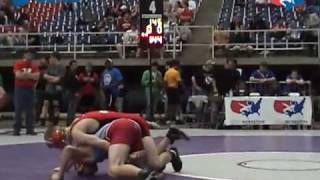 USAW Cadet Folkstyle Nationals 145 pound final  Nick Wanzek vs Tyler McMichael [upl. by Brest]