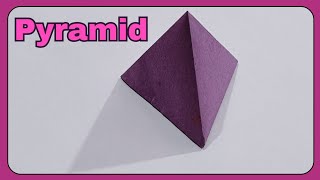 Pyramid 3d Model with Paper  Maths Shapes Model  Maths Activity  Maths Project  Mathematics [upl. by Loomis64]