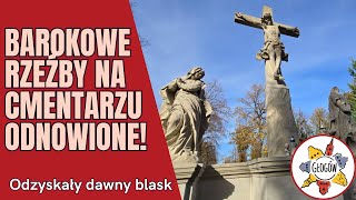 Odnowiono barokowe rzeźby z cmentarza przy ul Legnickiej w Głogowie [upl. by Ahsiemac]