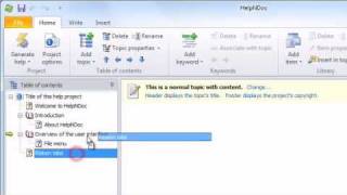 Manage the documentations table of contents with HelpNDoc [upl. by Angeli]