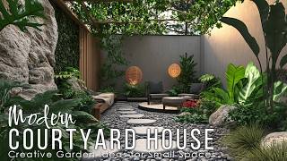 Modern Courtyard House Creative Garden Ideas for Small Spaces [upl. by Ellenid995]