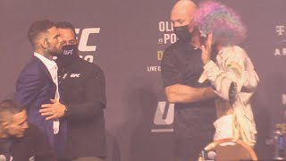 Sean OMalley amp Cody Garbrandt SEPARATED during UFC 269 FaceOffs [upl. by Kenlay]