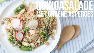 RECEPT Quinoasalade met groene asperges en kikkererwten  OhMyFoodness [upl. by Adiela]