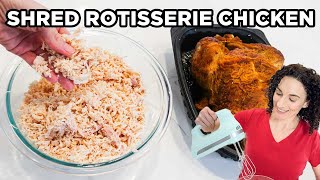 How to Shred a Rotisserie Chicken in 60 Seconds  How to Cook Chicken by MOMables [upl. by Ecnahs]