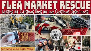 THRIFT STORE SHOPPING FOR THRIFTED CHRISTMAS DECOR FINDS 2024  HOLIDAY EVENT AT FLEA MARKET RESCUE [upl. by Ireland]