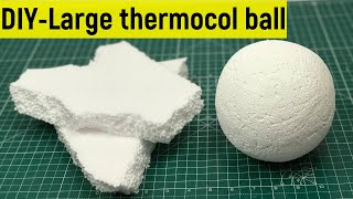 Thermocol ball making  DIY Styrofoam ball  Large thermocol balls out of waste thermocol [upl. by Aisanat]