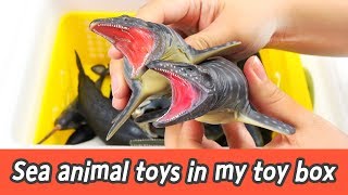 EN Sea animal toys in my toy box animal names and sounds collecta figuresㅣCoCosToy [upl. by Nayek]