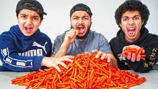 Last To Stop Eating Takis Wins 10000 FLAMIN HOT TAKIS CHALLENGE [upl. by Hemphill497]