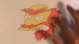 32nd Drawing  Groundskeeper Willie [upl. by Irahk649]