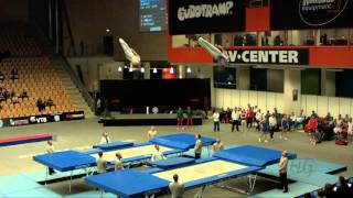 France 2 FRA  2015 Trampoline Worlds  Qualification Synchro Routine 1 [upl. by Ocire324]