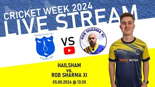 LIVE Hailsham V Rob Sharma XI Cricket Week 2024 [upl. by Cyrille]