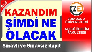 AÖF YKS Sonuçları Açıklandı  Açıköğretim Kayıt İşlemleri Nasıl Olacak [upl. by Niloc]