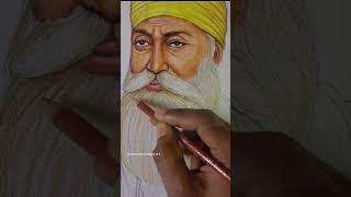 Guru Nanak Dev Ji Drawing colour ✍️❤️‍🩹 Waheguru ji shorts gurunanakdevji drawing waheguruji [upl. by Arela]