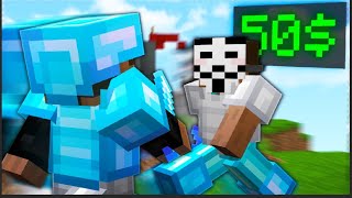 I DESTROYED a cheater for 50 in skywars [upl. by Goetz]