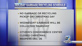 Holiday GarbageRecycling Schedule [upl. by Ilene]