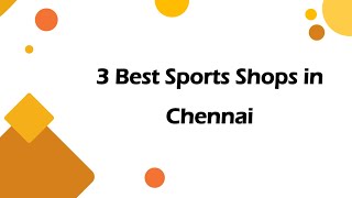 3 Best Sports shops in Chennai Tamil Nadu 2025  Sports stores [upl. by Annekahs]