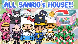 NEW Hello Kitty SANRIO Rainbow House  NEW FREE GIFT Family HOUSE TOCA BOCA Ideas  Toca Life World [upl. by Bein905]