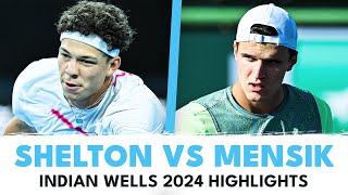 Exciting Ben Shelton vs Jakub Mensik Highlights  Indian Wells 2024 [upl. by Kaylee840]