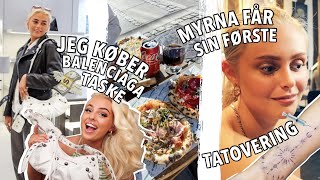 VLOG Køber taske Myrna får tatovering amp fest med alle mine veninder [upl. by Eillor]