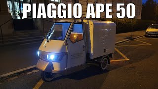 Piaggio Ape 50 2022  POV Driving In Depth Tour Start Up and Sound [upl. by Faust981]