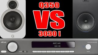 Sound Battle Q Acoustics 3030i vs KEF Q350 Bookshelf Speakers wArcam SA10 Integrated Amp [upl. by Daveen]