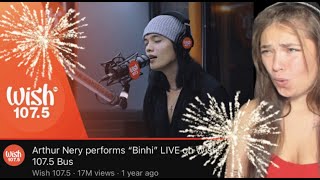 Arthur Nery performs “Binhi” LIVE on Wish 1075 BusREACTION [upl. by Greenes]