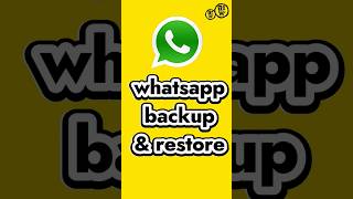 Whatsapp Chat Backup  How To Backup and Restore On Whatsapp Chats whatsappbackup whatsapprecovery [upl. by Aletha]