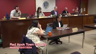 Red Hook Town Council Meeting 03272024 [upl. by Ecnadnac]