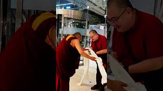 Shechem Rabjyam Rinpoche amp HEKhen Sange Rangjung Rinpochhe meeting eachother at new Delhi [upl. by Yessac]