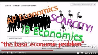 Scarcity the Basic Economic Problem [upl. by Egdirdle739]