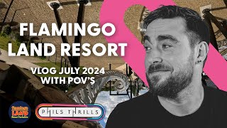 Flamingo Land Resort Vlog July 2024  including onride POVS [upl. by Thurston]