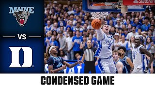 Maine vs Duke Condensed Game  202425 ACC Men’s Basketball [upl. by Isayg57]