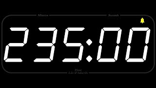 235 MINUTE  TIMER amp ALARM  1080p  COUNTDOWN [upl. by Alletsyrc]