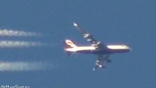 British Airways Boeing 747436 Speed Of Sound Contrails over Berlin 11062010 [upl. by Hay847]