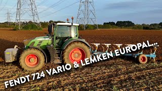 4Kᵁᴴᴰ October 2024 Fendt 724 Vario amp Lemken Europal 8 six furrow plough in Suffolk [upl. by Rothenberg69]