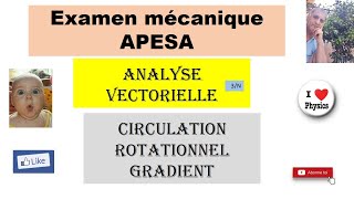 Examen APESA  analyse vectorielle [upl. by Adigirb]