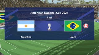 ARGENTINA VS BRAZIL Football Hilights Match 2024  2  1 [upl. by Lokcin]