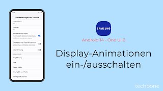 DisplayAnimationen einschalten oder ausschalten  Samsung Android 14  One UI 6 [upl. by Oirogerg]