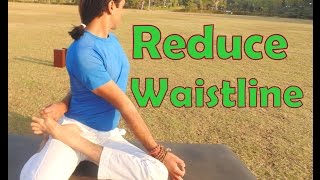 Bharadwajasana to Reduce Waistline  2 Minutes Yoga Twist Pose Health [upl. by Grae]