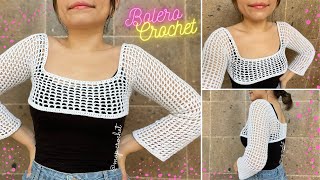 Bolero a Crochet  Tutorial  Diestra [upl. by Barraza]