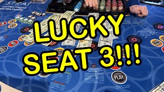 3 CARD POKER in LAS VEGAS LUCKY SEAT 3 [upl. by Sartin]