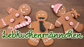 LEBKUCHENMÄNNCHEN BACKEN  Gingerbread Man Rezept Lebkuchenmann Adventskalender 21 [upl. by Eceer]