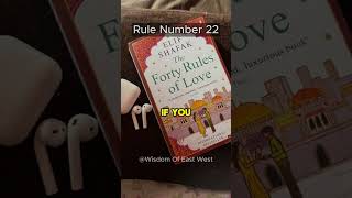 Rule No22 youtubeshorts history sprituality love book TheFortyRulesOfLove elifshafak [upl. by Kitti148]