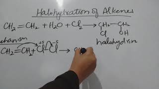 Halohydrin formation by addition of halogen and water across double bond [upl. by Kopple]