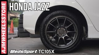 MODIFIKASI HONDA JAZZ VELG WEDSSPORT TC105X  AJMHEELSSTORE [upl. by Dietsche]