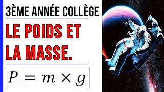 Le poids et la masse 3AC Exercice 18 Les caractéristiques du poids 3ème année Collège [upl. by Amliv]