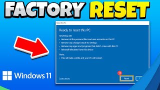 How to factory reset windows 11  2024  New Update [upl. by Neely]