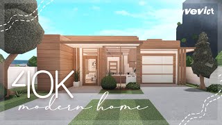 40K ONE STORY MODERN HOME NOGAMEPASS  BLOXBURG HOUSE BUILD [upl. by Amalee]