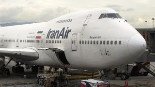 Iran Air B747230B Takeoff from Kuala Lumpur  Window View [upl. by Jeromy311]