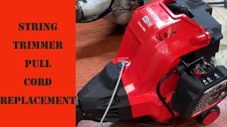 String trimmer pull cord repair [upl. by Dwane]